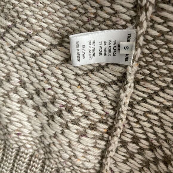 YIGAL AZROUEL Open Cardigan Woman's Sz Small 70% Alpaca Knit Oversized Drape - Picture 6 of 15